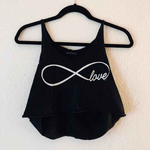 Brandy Melville Tops - Brandy Melville Infinity Love Crop Top
